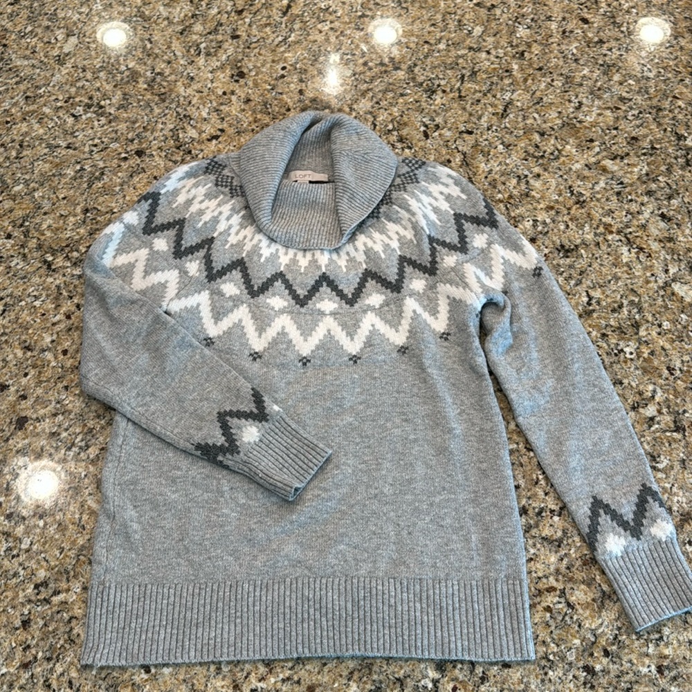 Loft tunic sweater, grey, like new, size XS